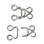 Крючки пришивные 20х15 мм, никель мет, 50 шт, BIG