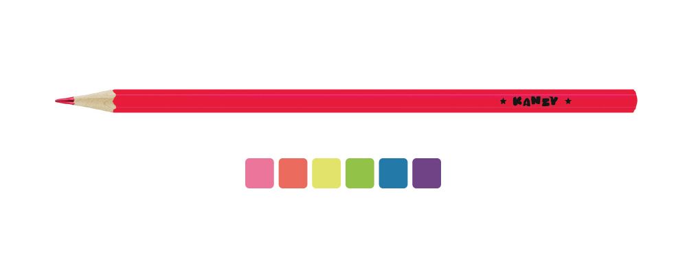 Набор неоновых карандашей Сказочный замок NCP-1006 заточенный 8х6 цв, Kanzy NCP-1006