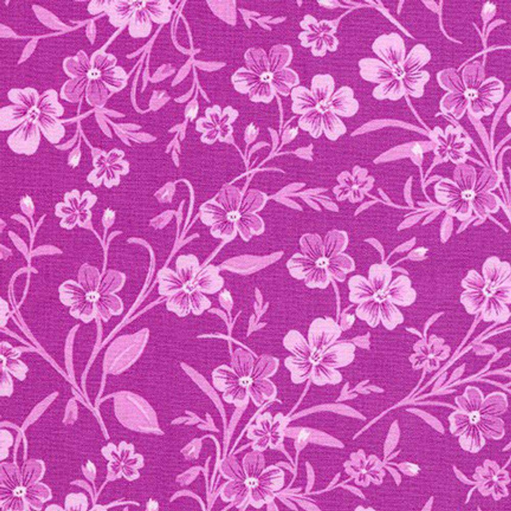 Ткань для пэчворка Peppy Wildflowers, отрез 50х50 см, 122 г/м², FLH-20291-22 VIOLET, Robert Kaufman