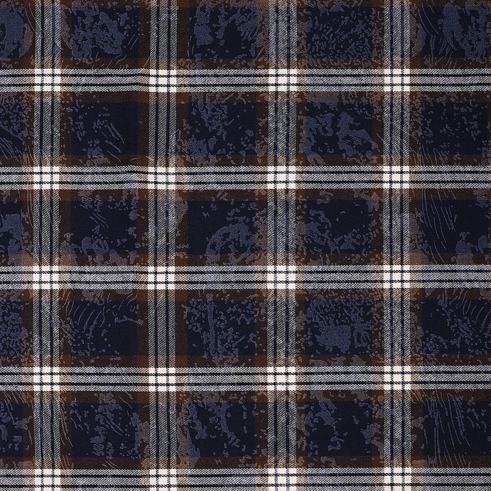 Фланель рубашечная вареная 150 г/м², 150 см / 2 метра, TBY.Fl.C751 синий