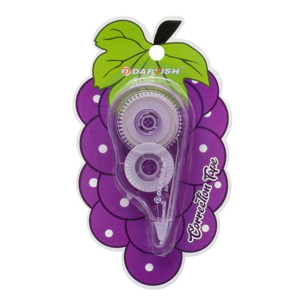 Корректор-лента в роллере 5 мм / 3м в блистере Фрукты, виноград, DV-12571