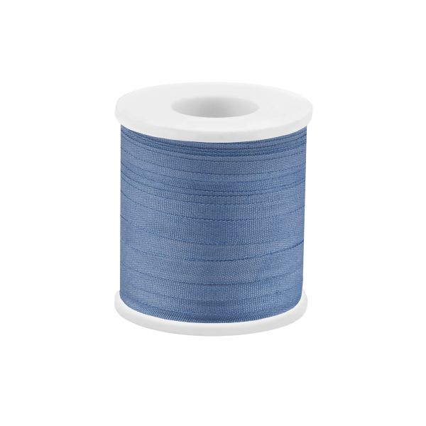 Лента (тесьма) шелковая 4.0 мм / 45.5±0.5 метров, №257 т. голубой, Gamma SR-4