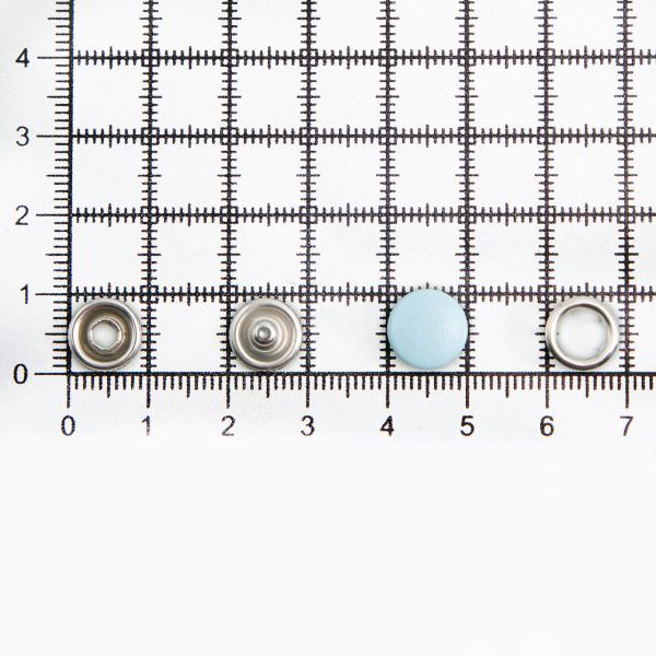 Кнопка рубашечная (джерси) закрытая ⌀9.5 мм, ≈1440 шт, МЕТАЛЛ, эмаль, 185 св.голубой матовый, NEW STAR