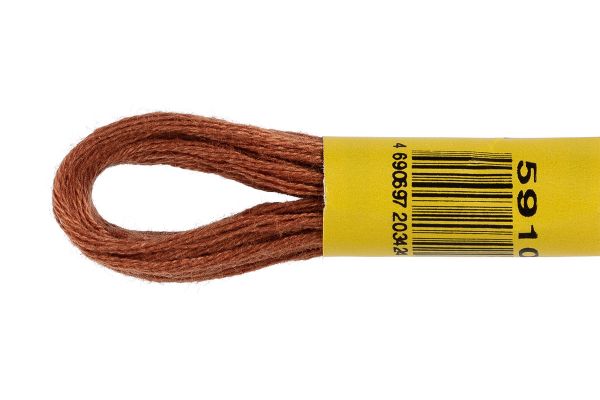 Мулине ПНК им.Кирова цв.5910 коричневый, Россия, 24 мотка по 8 метров