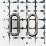 Люверсы металл овальные 24х8 (внутр.), 28х12 (внешн.), металл (≈1000 шт) New Star, чер.никель