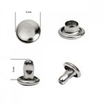 Хольнитены двухсторонние сталь 6х6 мм, №0, TBY.5206 цв. никель уп. 1000 шт, TBY