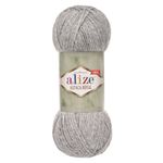 Пряжа Alize (Ализе) Alpaca Royal New / уп.5 мот. по 100 г, 250м, (21 серый меланж)