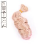 Трессы для кукол 15 см, 100 см, 38 г, 37 блонд, розовый, HobbyBe HAR-5