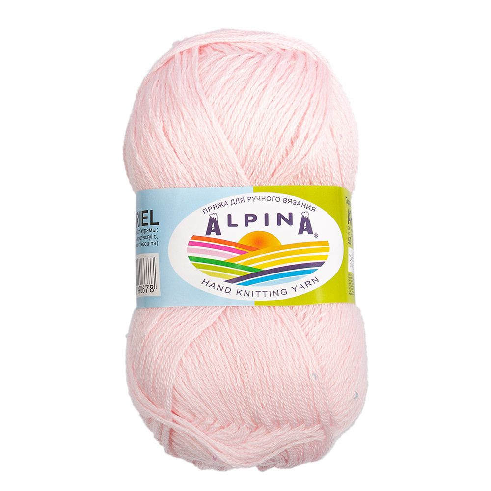 Пряжа Alpina Ariel / уп.10 мот. по 50г, 150м, 07 св.розовый