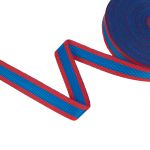 Стропа (ременная лента) 30 мм / 25 метров, толщ. 1.01 мм, [17.1 г/пог.м], 100% п/п, сине-красный, Gamma 3338