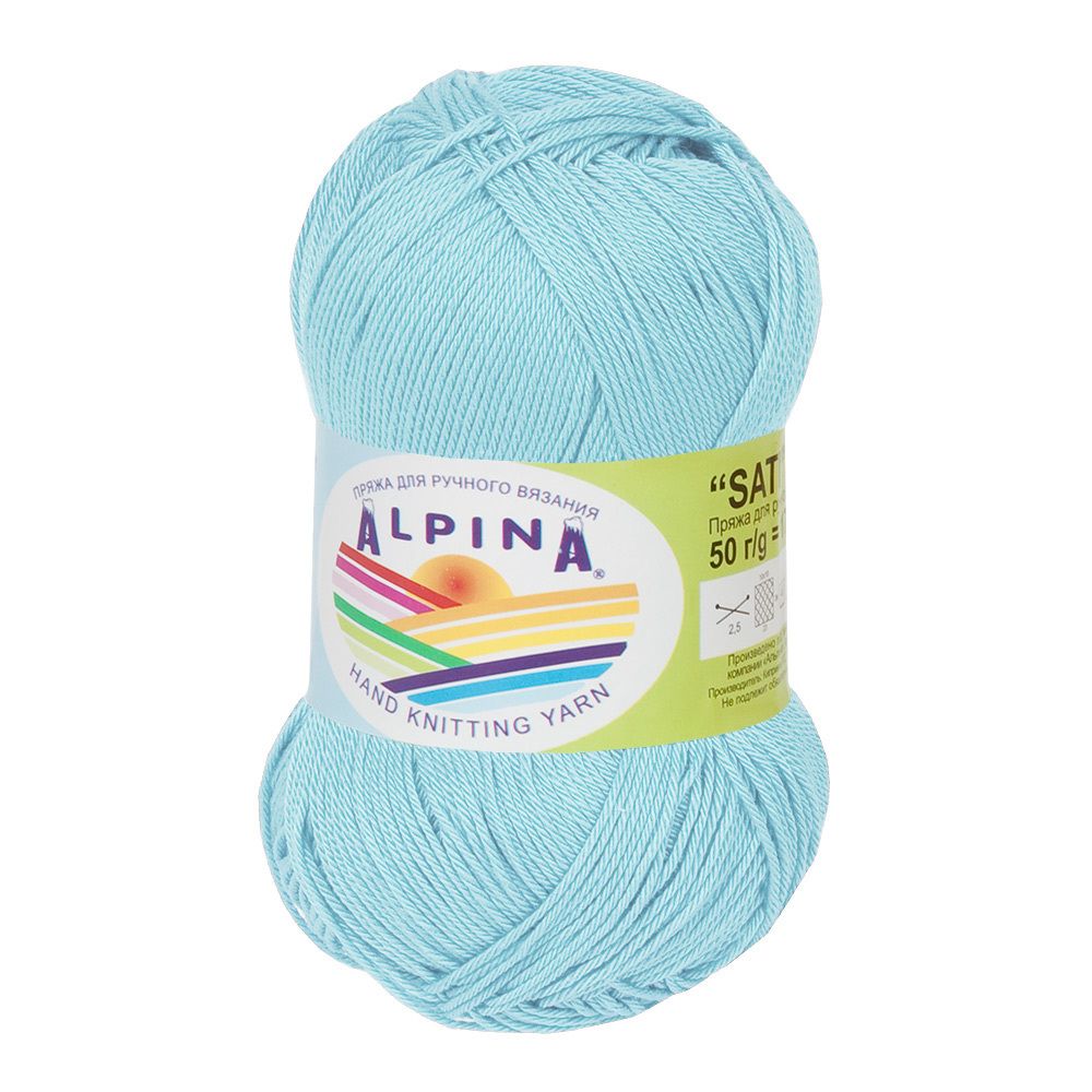 Пряжа Alpina Sati / уп.10 мот. по 50г, 170м, 125 св.голубой