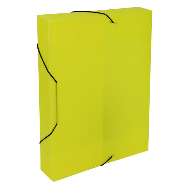 Короб архивный пластиковый 50 мм, 1 шт, Prisma neon A4 эффект 3D, желтый, Expert Complete ЕС240441009