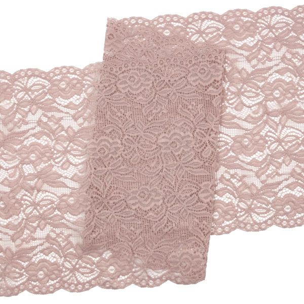 Кружево бельевое эластичное 300 мм / 13.72 м, цв. C344 пудровый