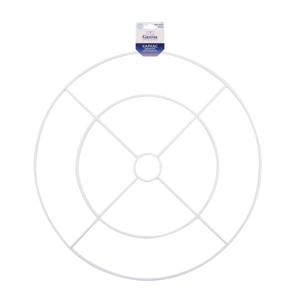 Каркас двойной для абажура (заготовка) сталь металл ⌀400 мм, белый, Gamma RKD-40/25