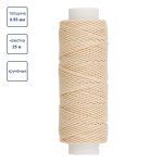 Нитки для кожи вощёные кручёные (Рами) 0.55 мм, 25 м, 006 суровый, LC-004, Промысел