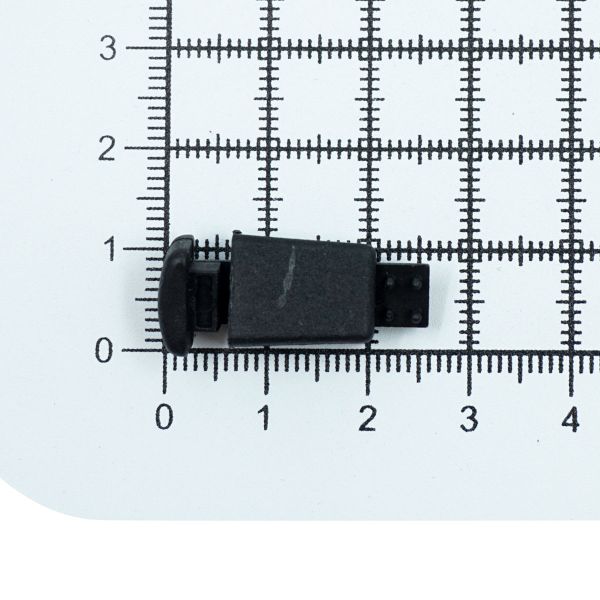 Наконечник для шнура пластик 17х11 мм, ПП, черный, 100 шт