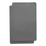 Заплатки пришивные из кожи, прямоугольник 8х12,7см с перфорацией, 2 шт, 100% кожа, 07 серый, 9123