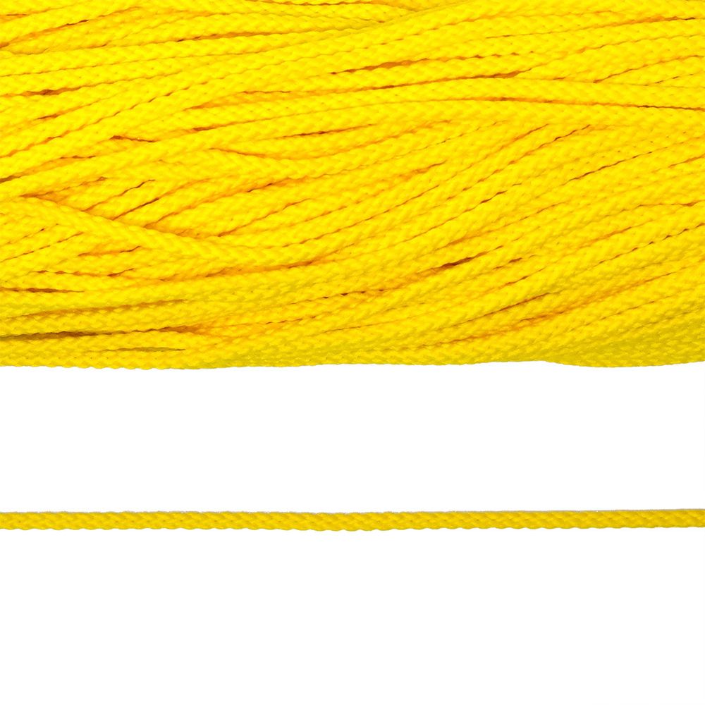 Шнур плетеный ⌀4.0 мм / 200 метров, 006 желтый