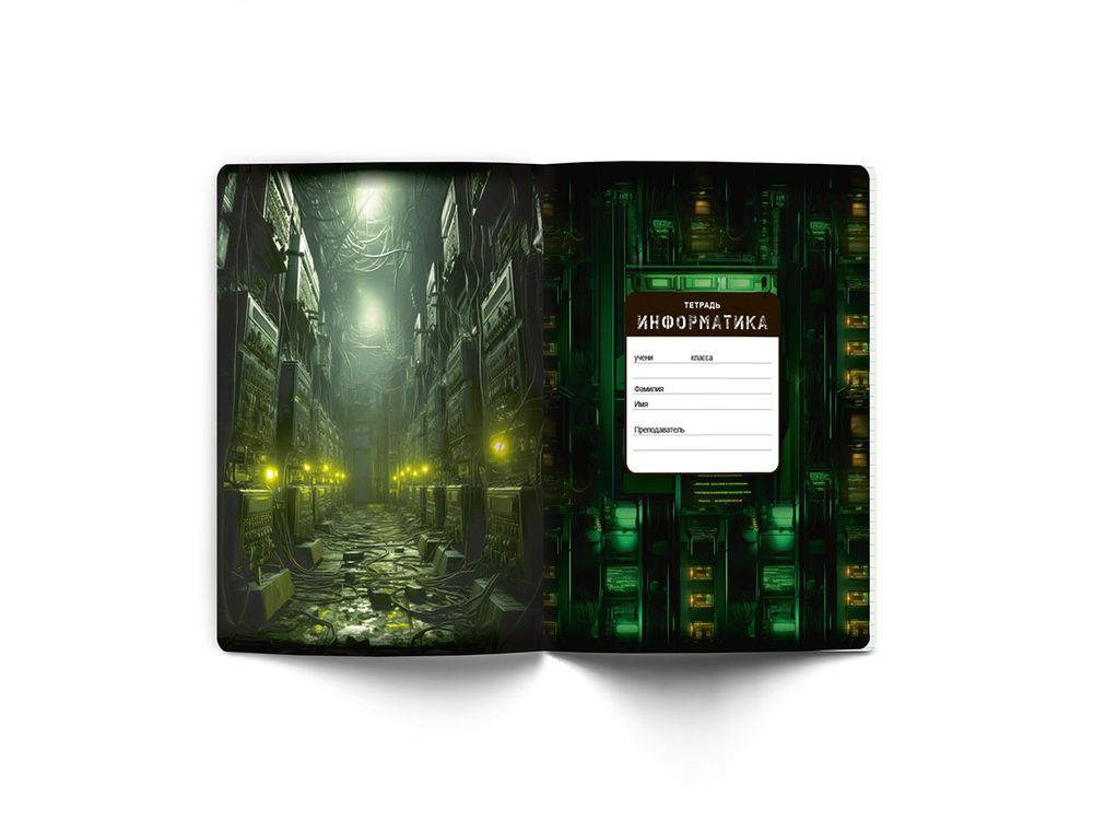 Тетрадь со справочным материалом Эволюция, глянцевая ламинация, A5+ 48 л. на скобе 65 г/м², белизна 100%, 10 шт, клетка, 00885 Информатика, Светоч 48Т5