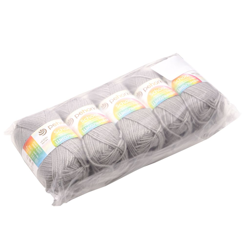 Пряжа Пехорка Школьная / уп.5 мот. по 50 г, 150 м, 276 перламутр)