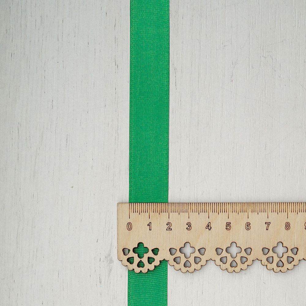 Лента репсовая (в рубчик) 20.0 мм, 091 зеленый, уп.18,28 м