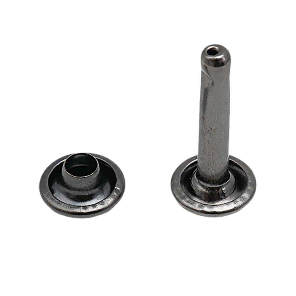 Хольнитены сумочные ⌀7 мм, h=14 мм, металл, двухсторонний, BIG, чер.никель, 100 шт