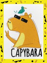 Алмазная (кристальная) мозаика Фрея ALVS-054, мини-картинка Капибара, 14х19.5 см