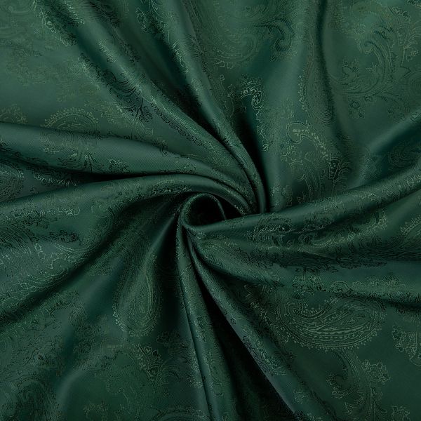 Ткань подкладочная (таффета) с рисунком 96 г/м², 100х145 см, 140 зеленый (растительный орнамент), Gamma JTR