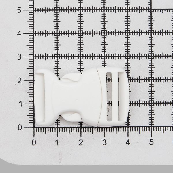 Фастекс (пряжка трезубец) пластик 20 мм, 20 шт, белый