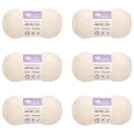 Пряжа Люблю вязать Фитнес 200 / уп.6 мот. по 50 г, 200 м, 001 белый