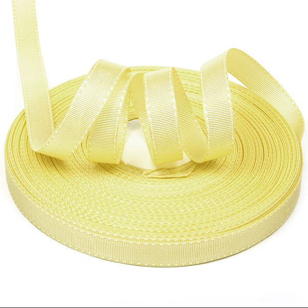 Лента репсовая (в рубчик) 15.0 мм, 009 молочный с ниткой, уп. 45,7 м