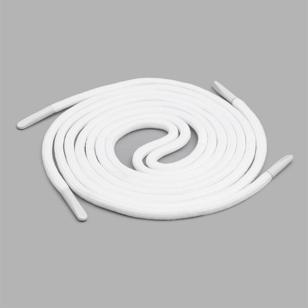 Шнурки круглые с металлическим наконечником 4.0 мм / 100 см, 1 пара (2 шт), белый, 6220-0133