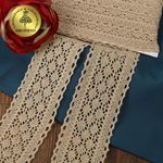 Кружево вязаное (тесьма) 60 мм / 10 метров, 3014 цв.F308 св.бежевый, Kruzhevo