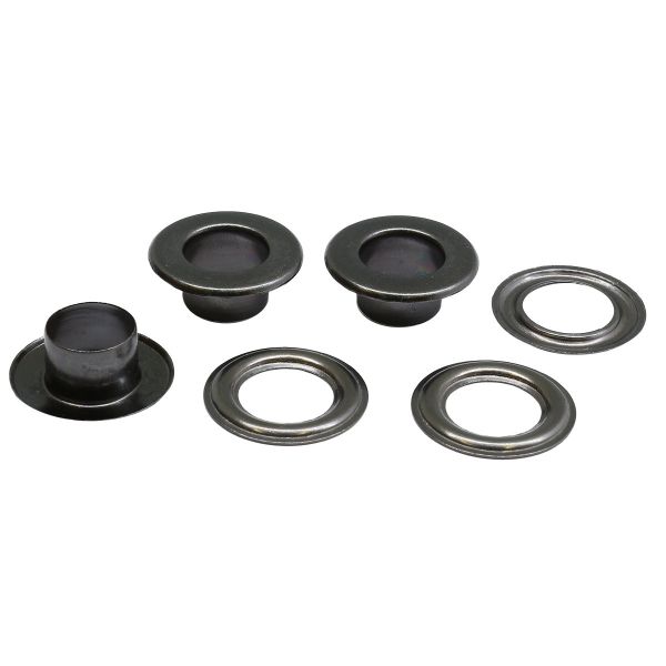 Люверсы металл ⌀_8.0 мм (внутр.), латунь, цв.чер.никель плоский, 50 шт, BIG