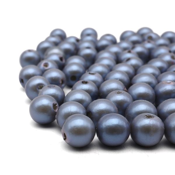 Бусины пластик (жемчуг) ⌀8 мм, АВ, 25гр Astra&Craft, цв. 17 серо-голубой