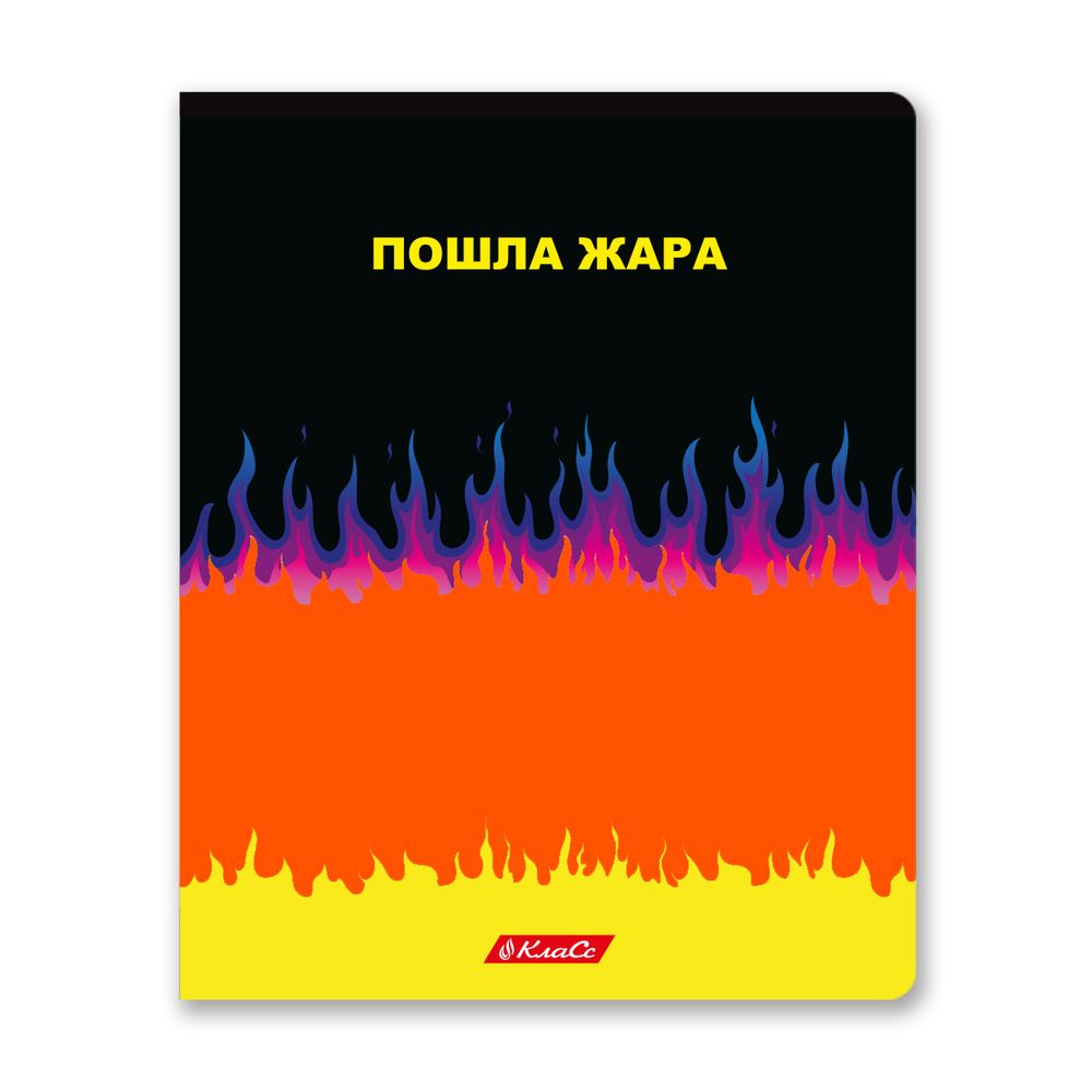 Тетрадь ученическая общая, неоновая краска, A5+ 48 л. на скобе, белизна 100%, 10 шт, клетка, 000324 Огонь!, Светоч 48ТСК5_9_3_1