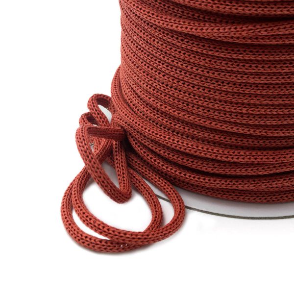 Шнур бумажный для крафт-пакетов ⌀5.0 мм, 100 м, PR009 бордовый