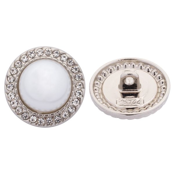 Пуговицы на ножке 32L=20 мм, металл, Silver (серебристый), 10 шт, MP15