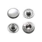 Кнопка Альфа (S-образная) ⌀10.0 мм, ≈100 шт, сталь, никель, BIG