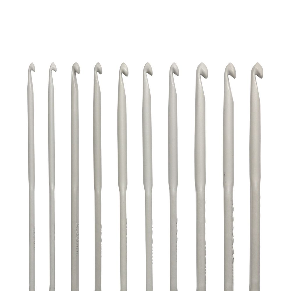 Набор крючков для вязания ⌀2,00-3,5 мм, 15 см, 10 шт, алюминий, Pony