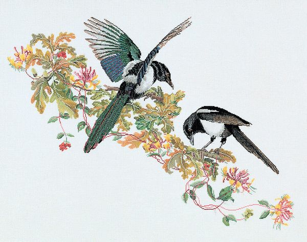 Набор для вышивания нитками Thea Gouverneur, Сороки, 60х70 см