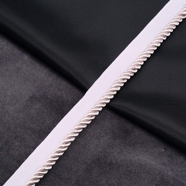 Кант витой 5 мм / 25 метров, белый/09 серый, 3AR3294