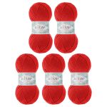 Пряжа Alize (Ализе) Happy Baby New / уп.5 мот. по 100 г, 320м, 56 красный