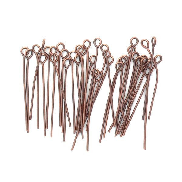 Штифт с петлей 30 мм, 50 шт/уп, Астра, медь