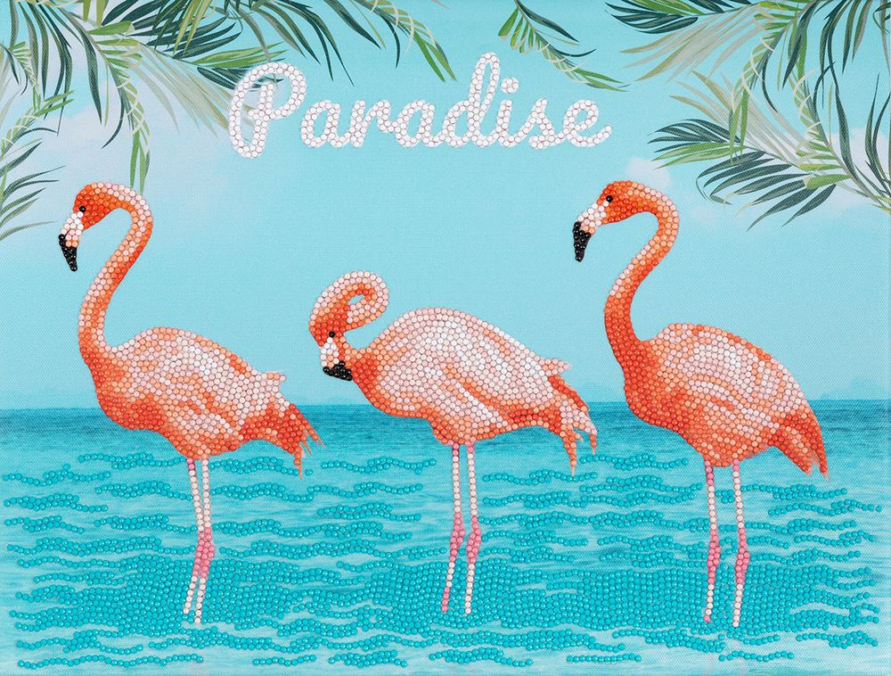 Алмазная (кристальная) мозаика Фрея, Тропический рай, 40х30 см