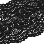 Кружево эластичное (стрейч) 100 мм / 13.71 метров, C580 черный