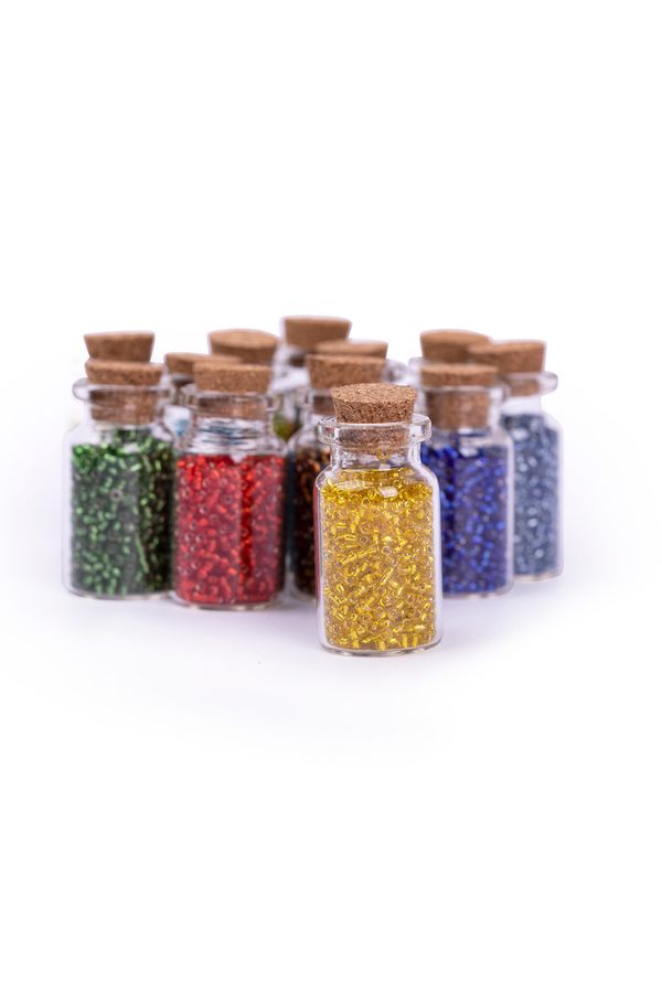 Набор бисера для рукоделия №2 ассорти прозр. с сереб. отверстием, Zlatka SGB