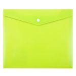 Папка-конверт для тетрадей с кнопкой A5+ 180 мкм волокно, 20 шт, лайм EC211130221, Expert Complete
