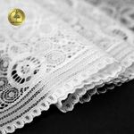 Кружево бельевое эластичное 180 мм / 10 м, цв.белый, Kruzhevo