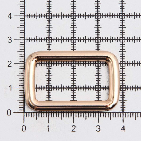 Рамка прямоугольная металл 30 мм /39х25 мм/ золото цв.02, ГУ12749, 4 шт